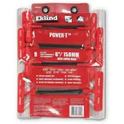 T-Handle Hex Key SAE 6" Arm Molded Grip 9 PCS Setw/Vinyl Pouch- 5/64" - 1/4"