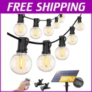Versatile 200FT Solar String Lights - 100 G40 Edison Bulbs for Parties and More