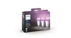 Philips Hue White and Color Ambiance A19 60W Lumen LED Smart Bulbs 3-pack