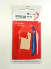 TELPEHONE ADAPTOR US MODULAR RJ12 TO RJ45 JOINER SOCKET CELLNET CTA7