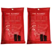 2PCS Emergency Fire Blanket, Fire Blanket, Fire Suppression Blanket for8358