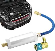 R134A Refrigerant Recharge Kit - AC Recharge Hose with Pressure Gauge, Refrigerant Charge Set | Quick Connect Coupler, R134A Filling Tool for Car Air Conditioning, Auto HVAC Maintenance