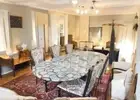 84"x48" Oval White Agate Dining Table Modern Console Bar Desk Top Hallway Decors