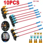 10Pack Car Add-a-Circuit Fuse Adapter W/ Standard & Mini Blade Fuse Holder