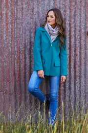 Jasmine Zip Front Jacket--PRET-S307171