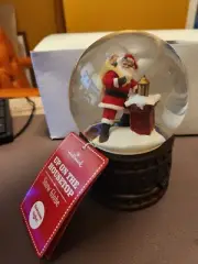 2012 Retired Hallmark Light Up Snow Globe UP ON THE HOUSETOP New in Hallmark Box