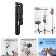 Smartphone Selfie Stick Wireless Bluetooth Rotating 360° Remote LED Highlight D