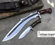 Custom Handmade Carbon Steel Blade Jungle Machete Sword| Hunting Sword Camping