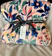 Vera Bradley Cozy PLUSH Throw Blanket PARADISE CORAL FLORAL PEACHY NWT SEALED