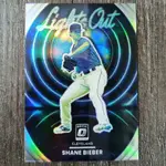 2022 DONRUSS OPTIC LIGHTS OUT HOLO 克里夫蘭守護者隊 SHANE BIEBER 特卡