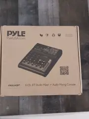 Pyle 4 Channel Bluetooth Sound Board System for DJ Studio Controller PMXU43BT.5