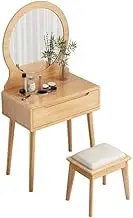 All Nordic Solid Wood Mini Dresser with Mirror and Drawers, Wood-saving Makeup Dresser, Home Dormitory Bedroom furniture suitable for coFSD