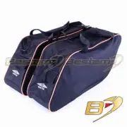 Harley Davidson Road King Classic Saddlebag Side Case Liners Black w. Red Piping