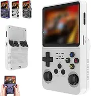 Keyboy - Keyboy Game Console R36S, Keyboy Game Console, R36s Handheld Game Console, Portable Mini Retro Handheld Game Console, Built in 20000 Games, 3.5" HD IPS Display (White,128G)