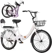 Folding Bike Folding Bike for Adult, 7-Speed Folding Bicycle High-Carbon Steel Foldable Bicycle Adjustable Height, Folding Mountain Bikes for Men Women