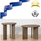Set of 2 Walnut Side Tables stylish Functional Modern classic interiors