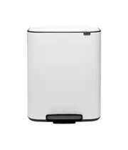 Brabantia Bo Dual 30 Litre Compartment Pedal Bin - White