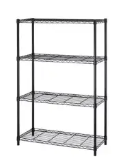 4 Tier Shelving Unit NSF Wire Shelf Metal Large Storage Shelves Heavy Duty He...