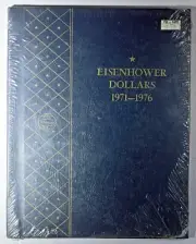 Vintage Whitman Eisenhower Dollars Album, #9590, 2 Pages, New in wrap