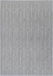 Totori Ash Geometric Flatweave Rug