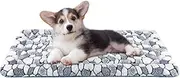 VANKEAN Stylish Dog Crate Pad Bed Mat Reversible (Cool & Warm), Soft Pet Sleeping Mat Dog Bed for Crate Suitable for Small to XX-Large Dogs and Cats, Machine Washable Crate Beds,Grey Stone Pattern