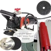 stone wet polisher grinder 45 polish pad buffer 1" 2" 3" core drill bit hole saw
