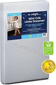 Moonlight Slumber Little Dreamer Mini Crib Mattress Cover, Ecru, Hypoallergenic - Mattress Not Included