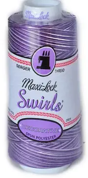 Maxi Lock Swirls Purple Berry Wave Serger Thread 53-M58