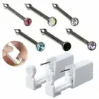 Professional Steel Nose Ear Navel Body Piercing Gun 1pcs Studs Tool Kits Sets