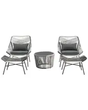 Manhattan Comfort Ashland Modern 3pc Patio Conversation Set