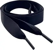 [My Ribbon Laces] Black Coloured Satin Ribbon Shoelaces For Trainers, Canvas Pumps, shoes, sneakers, running shoes, sports shoes