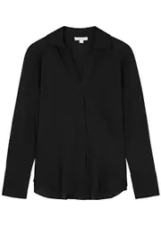 Vince Silk Shirt - Black - XL (UK16 / XL) XL (UK16 / XL)