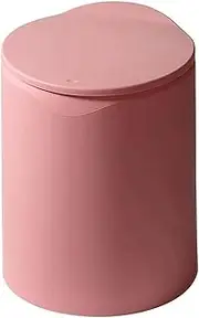 Simple Trash Can Round Waste Bin with Lid Indoor Push-to-Cover Trash Can Dedicated for Living Room Bedroom Bathroom Kitchen