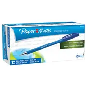 Papermate Flexgrip Ultra Ballpoint Pen Medium Nib Capped (Blue) [Box 12]
