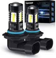 lupuauto 9006 LED Bulbs, 1:1 Size 9006 500% Brightness 6500K Cool White Light Bulb, Plug and Play Installation, Pack of 2