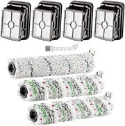 Replacement Parts Kit Compatible with Bissell CrossWave Cordless Max 2554 2590 2593 2596 Series Vacuum,1 Pack 2787 Brush Roll & 2 Pack 2788 Pet Brush Rolls and 4 Pack 1866 Vacuum Filters