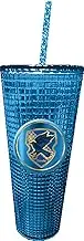Spoontiques - Harry Potter Diamond Tumbler - Textured Cup with Straw - Double Wall Insulated and BPA Free - 20 oz - Ravenclaw
