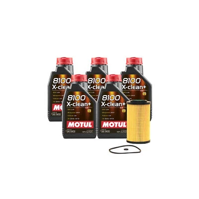 5L Motul 8100 X-CLEAN+5W30 Wix Filter Motor Oil Change Kit API SN/CF For Hyundai (for: Hyundai)
