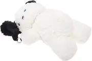 X AUTOHAUX Car Tissue Holder Car Tissue Box Organizer Plush 33x23x8cm White 1 Pc