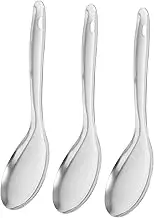 UTHCLO 3Pcs Stainless Steel Rice Spoon Ergonomic Design Kitchen Utensils for Cooking and Serving Household Present Comfortable Grip and Unique Look