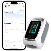 Pulse Oximeter Blood Oxygen Monitor with alarm BT Smartphone Compatible，US Stock