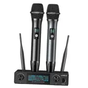 Wireless Karaoke Microphone Kit, Professional UHF Handheld Metal Dynamic
