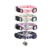 Cat Collars with Bells, Breakaway Kitten Collar, Cute Kitty Collar in 4 Pack,...