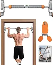 KKH Door Pullup Bar at Home Without Screws, Non-Slip Pull Up Bar for Doorwaywith Level Meter, Adjustable 35-59inch Chin Up Bar for Door Frame with Load 800Lbs