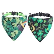 St.Patrick's Day Cat Collars Breakaway with Bandana Bell Pet Kitten Adjustable