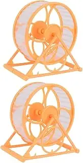 PENIKOKO 2Pcs Hamster Running Wheel Low Noise Exercise Wheel for Hamsters Chinchillas Hedgehogs Animal for Cages for Active Play