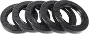 X AUTOHAUX Universal Oil Seal TC Double Lip W Steel Spring Seal Ring Rotary Shaft Seal 60x90x12mm High Pressure Nitrile Rubber Black 5 Pcs