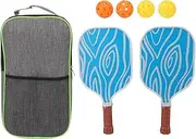 Professional Fiberglass Paddles Set with Honeycomb Core Lightweight Durable 2 Rackets 4 Balls Storage Bag for Indoor Outdoor Sports Training Competition Equipment