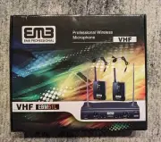 New EMB VHF EBM51L Professional Dual Wireless Lavalier Microphone System
