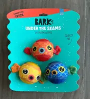 Bark Box Under the Seams The Puppy Guppies All Dog Sizes Squeak Fetch Balls